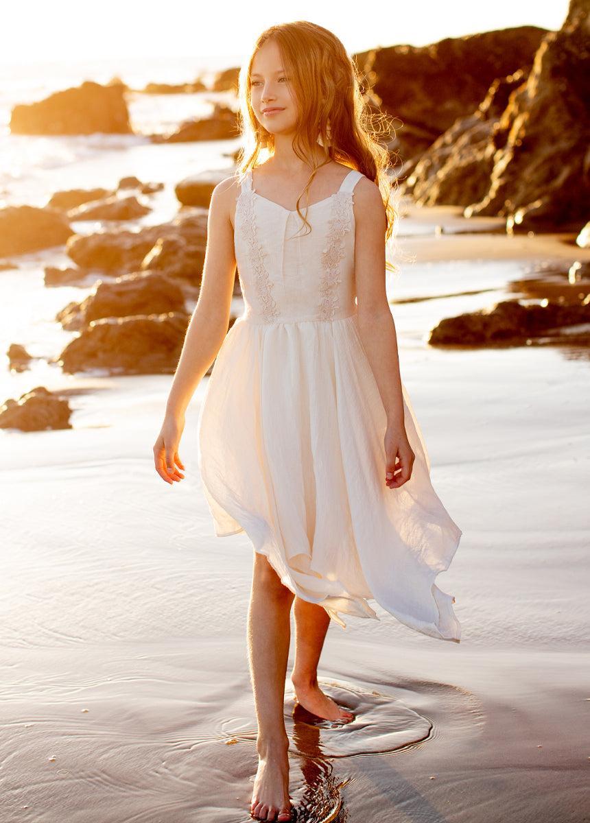 Effie Dress in Cream Girls Product Image