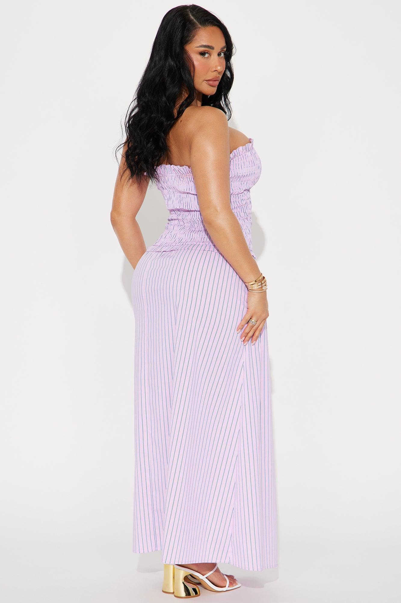 Raquel Smocked Drop Waist Maxi Dress - Pink/combo Product Image