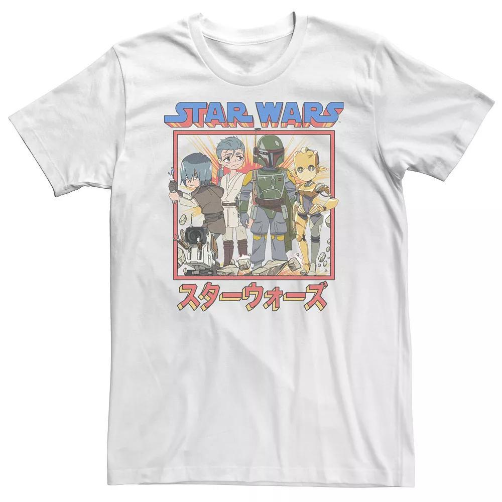 Big & Tall Star Wars: Visions Anime Group Poster Tee, Men's, Size: 4XLT, White Product Image