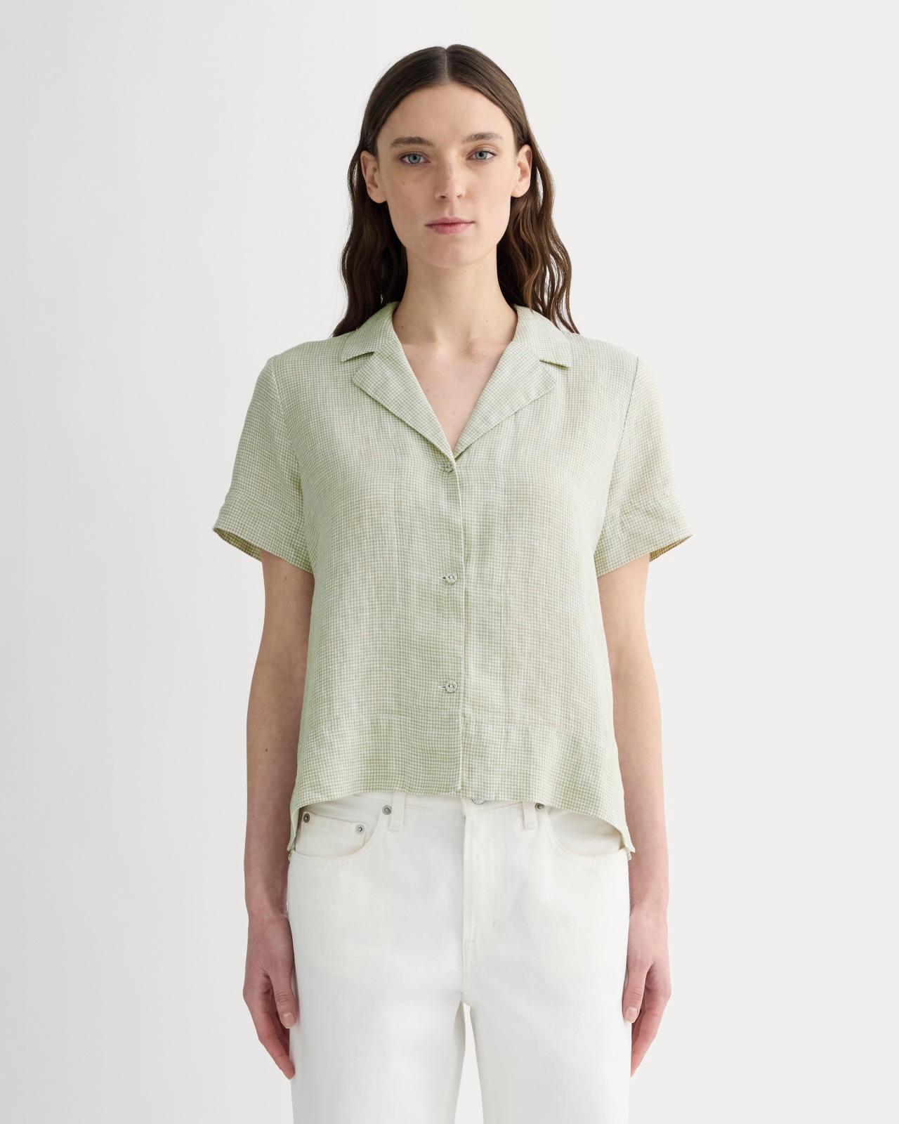 The Notch Shirt in Linen Product Image