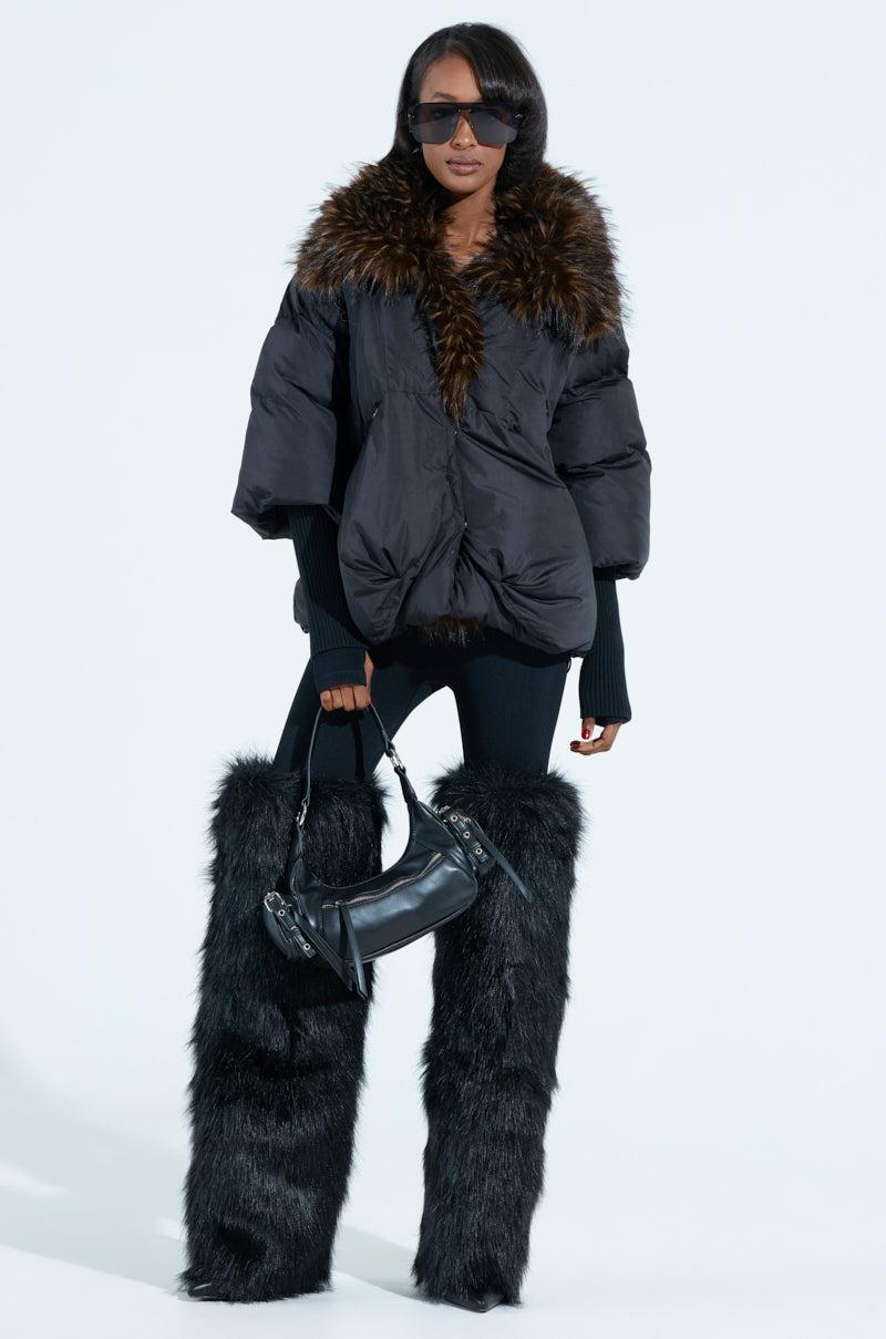 FIRESIDE FUR TRIM PUFFER Product Image