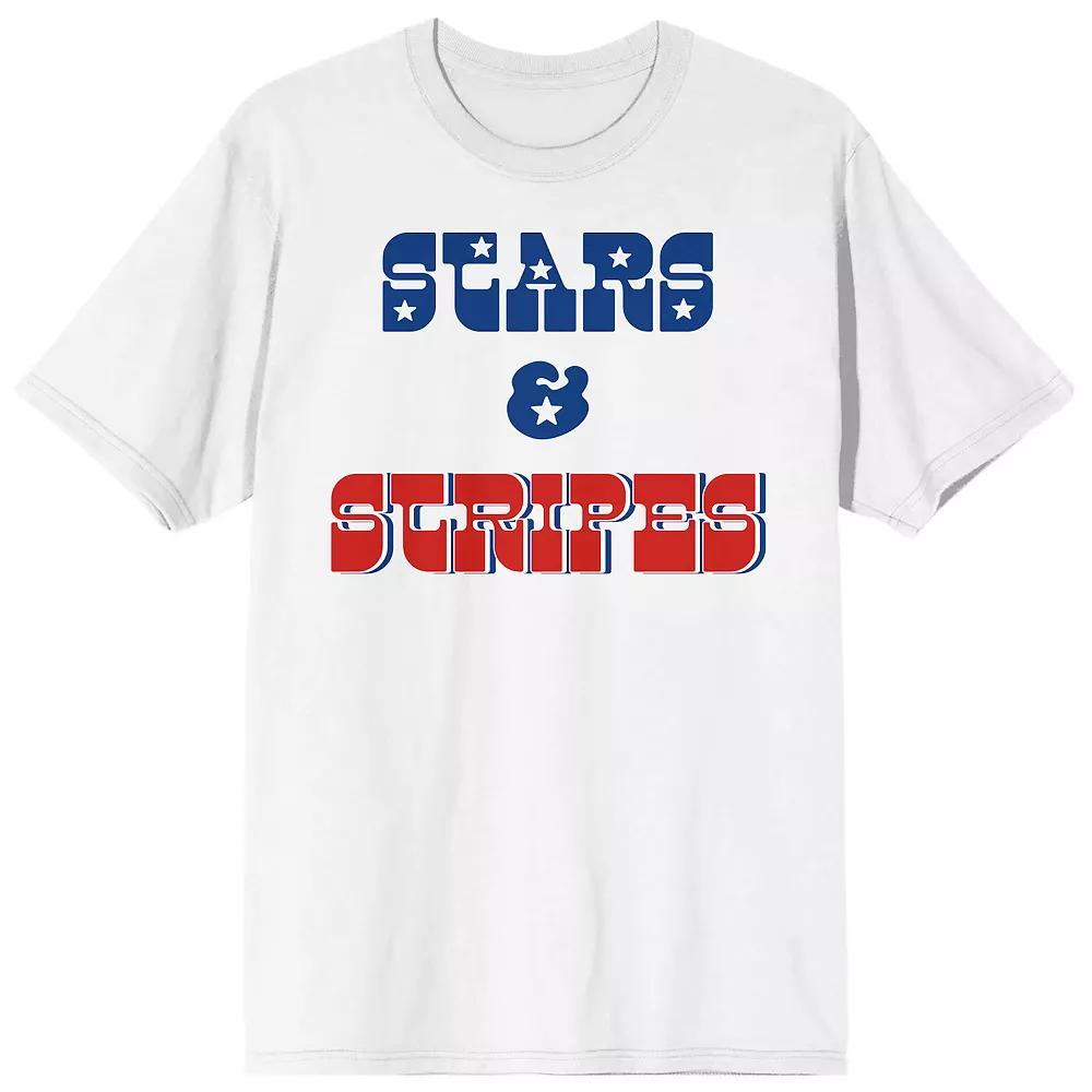 Men's Americana Stars & Stripes Tee, Size: Medium, White Product Image