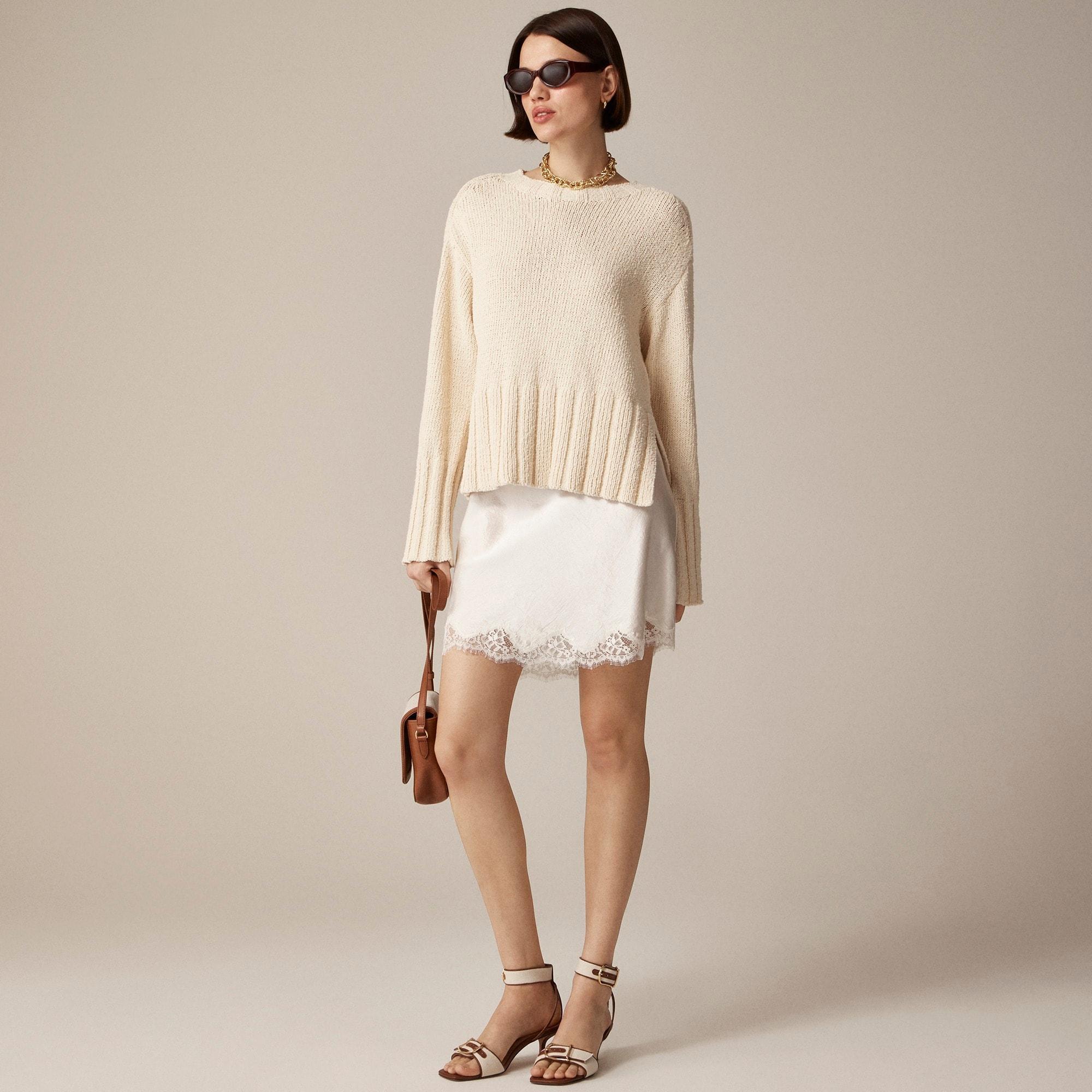 Marina sweater in textured cotton blend Product Image