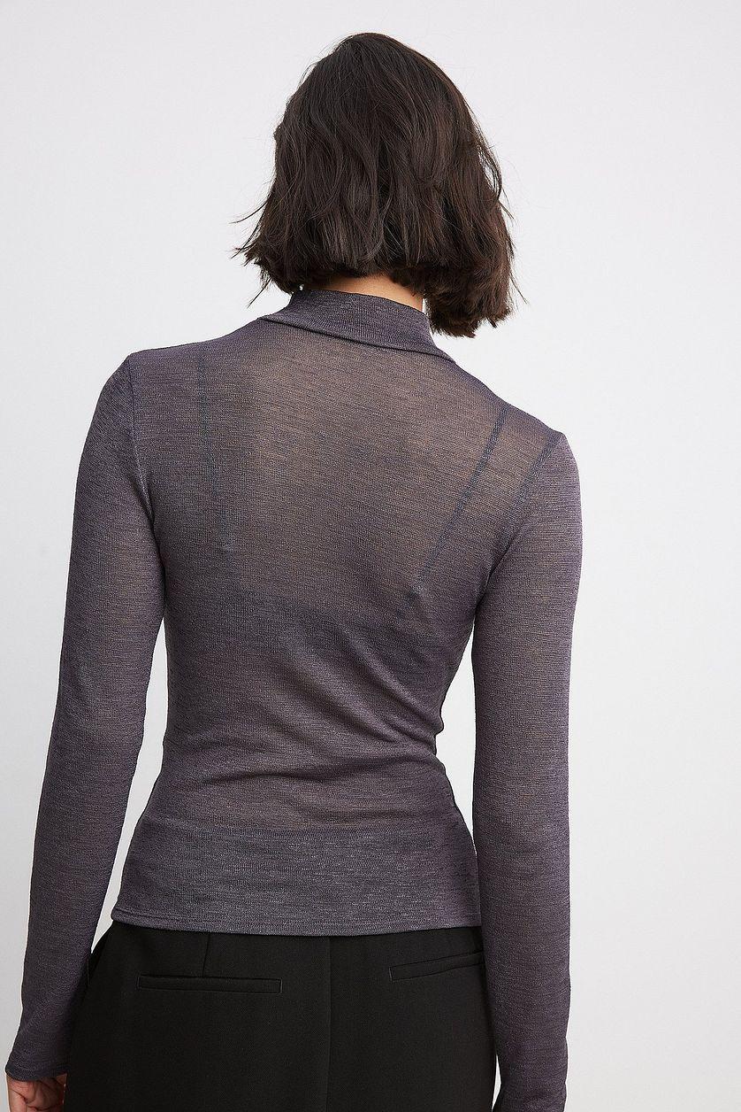 Sheer Collar Top Product Image