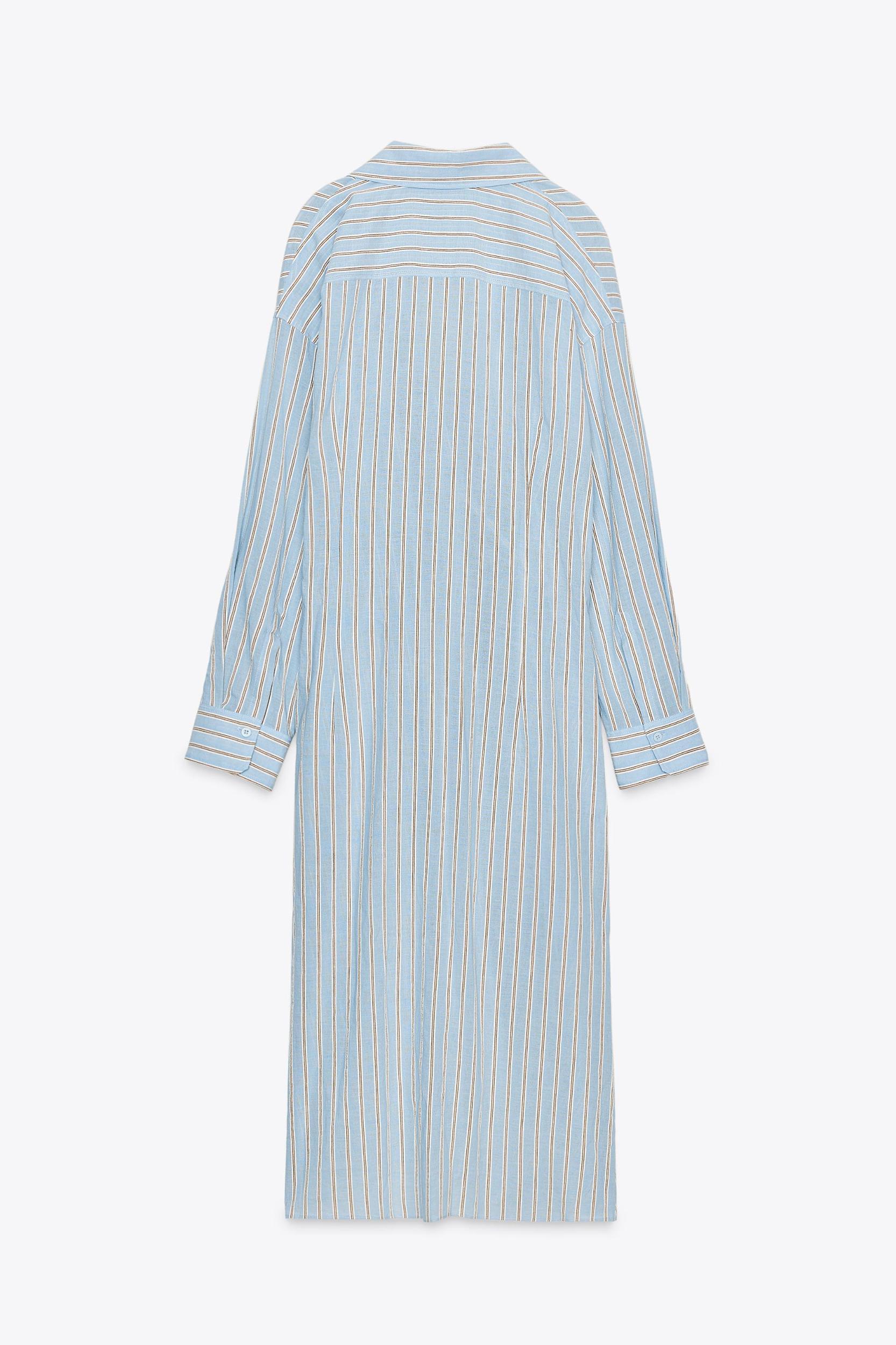 STRIPED WRAP DRESS ZW COLLECTION Product Image