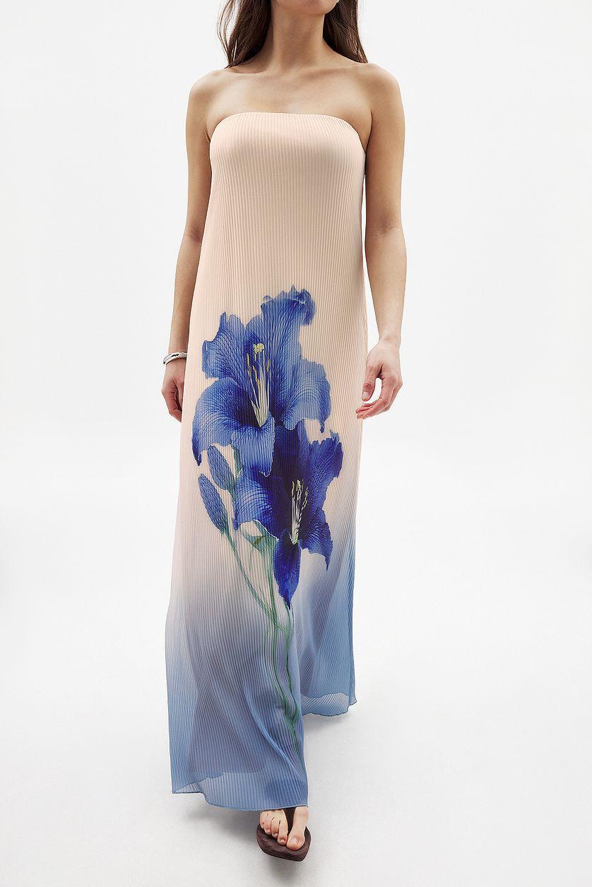 Plisse Maxi Tube Dress Product Image