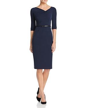 Black Halo Belted Sheath Dress Product Image
