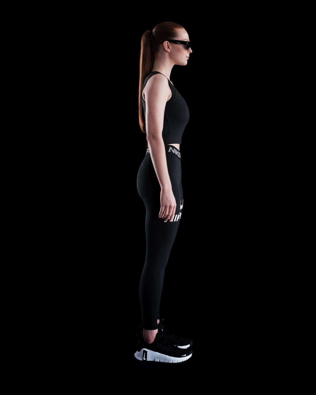 Women's Nike Pro Mid-Rise 7/8 Mesh-Panel Graphic Leggings Product Image
