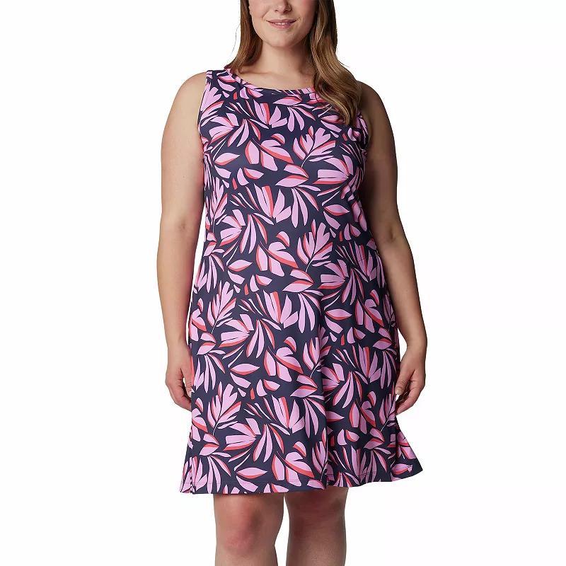 Plus Size Columbia Chill River Print UPF 50 Moisture-Wicking Active Dress, Women's, Size: 1XL, Pink Pasteled Product Image