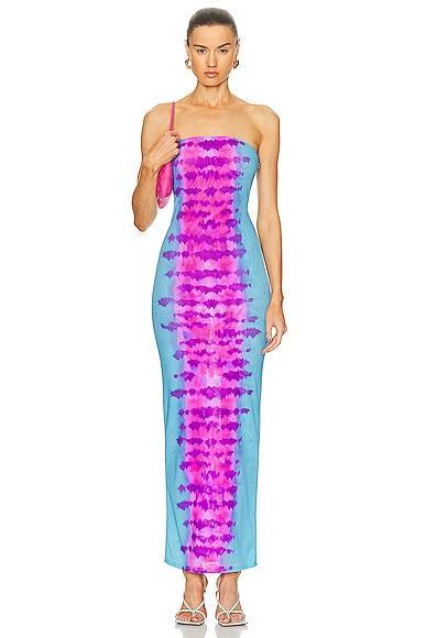 ROCOCO SAND Opal Maxi Dress in Purple,Blue Product Image