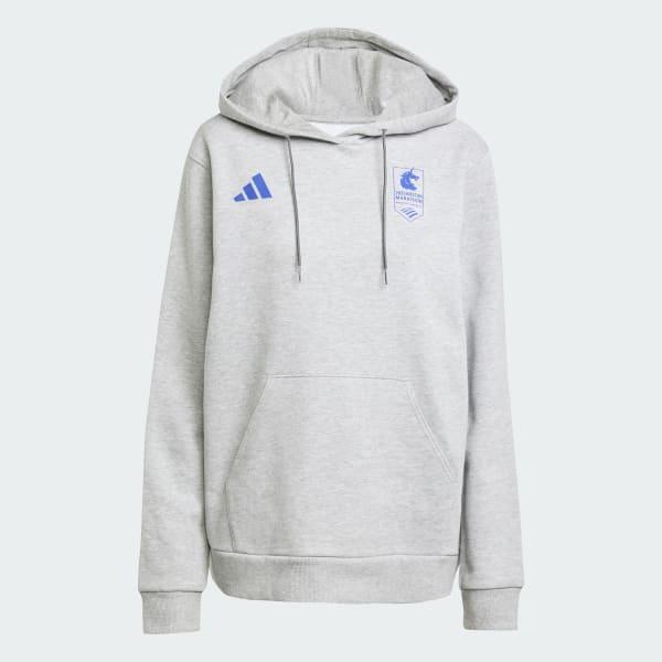 adidas Boston Marathon 2025 Graphic Hoodie Medium Grey Heather XL Womens Product Image