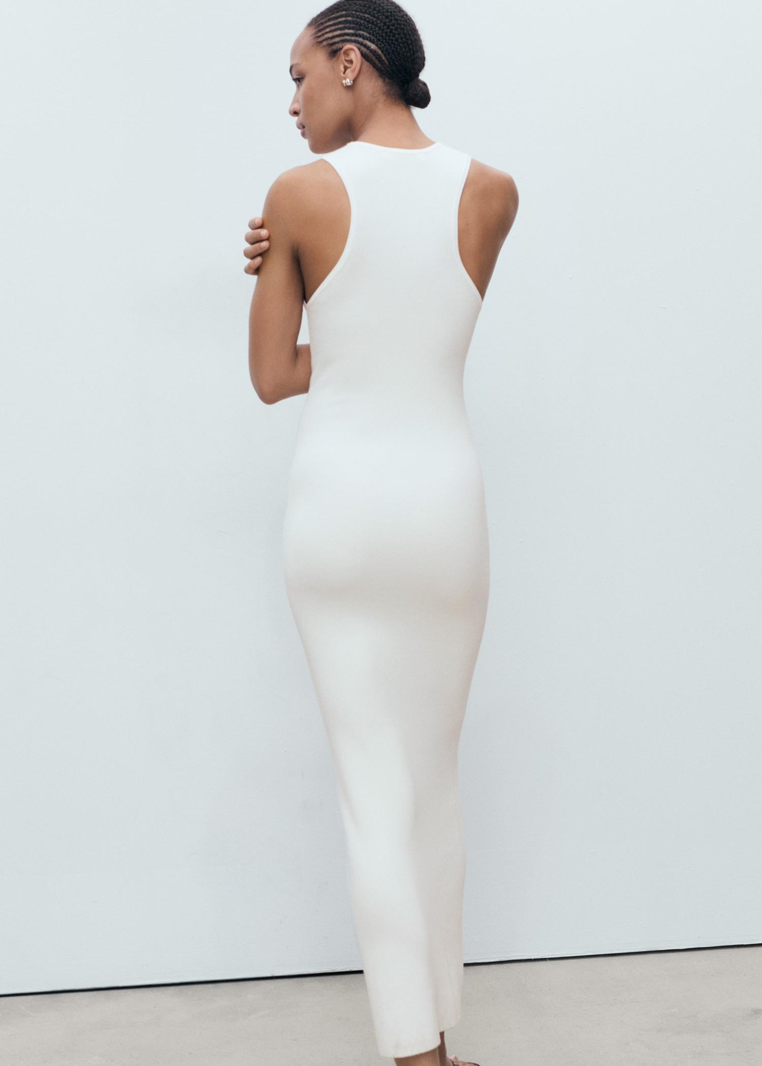 Halter-neck knitted dress - Women | MANGO USA Product Image