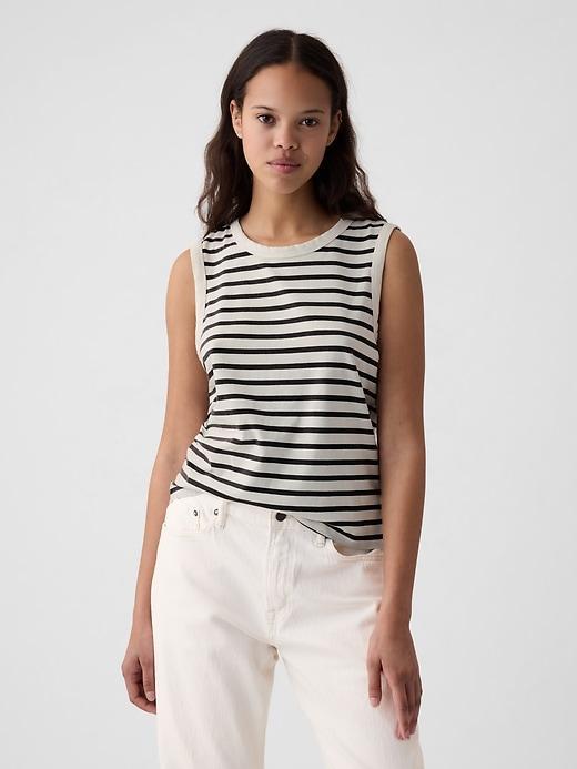 Linen-Blend Tank Top Product Image