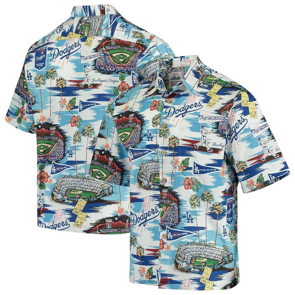 Los Angeles Dodgers Reyn Spooner Scenic Button-Up Shirt - Royal, Men's, Size: Small, Blue Product Image