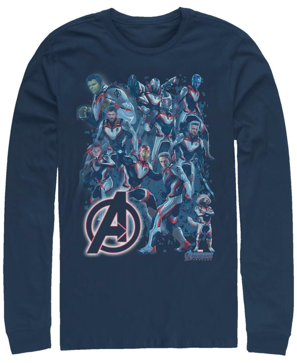 Men's Avengers Endgame Group Character Tee, Size: Large, Blue Product Image