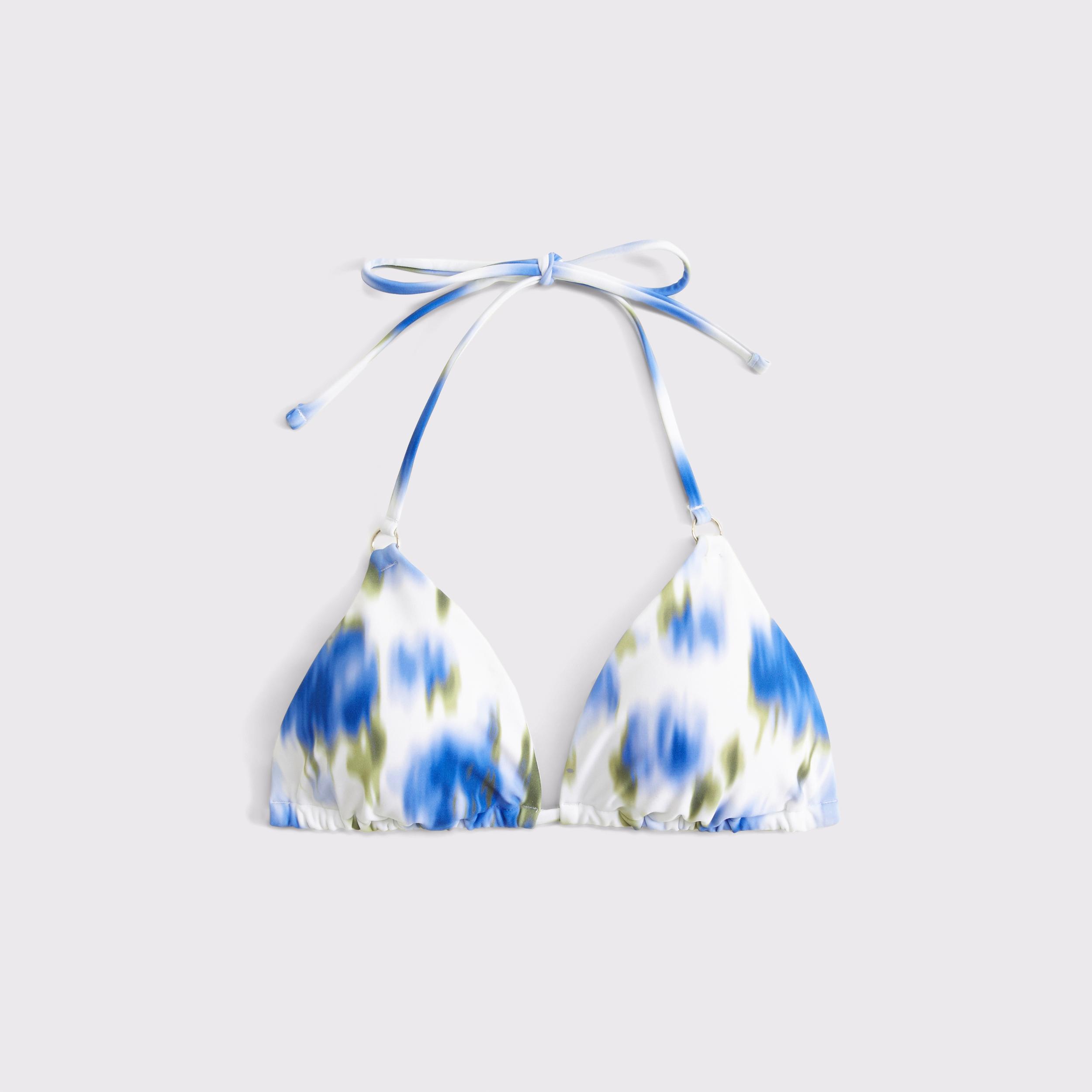 Beaded Halter String Triangle Bikini Top Product Image