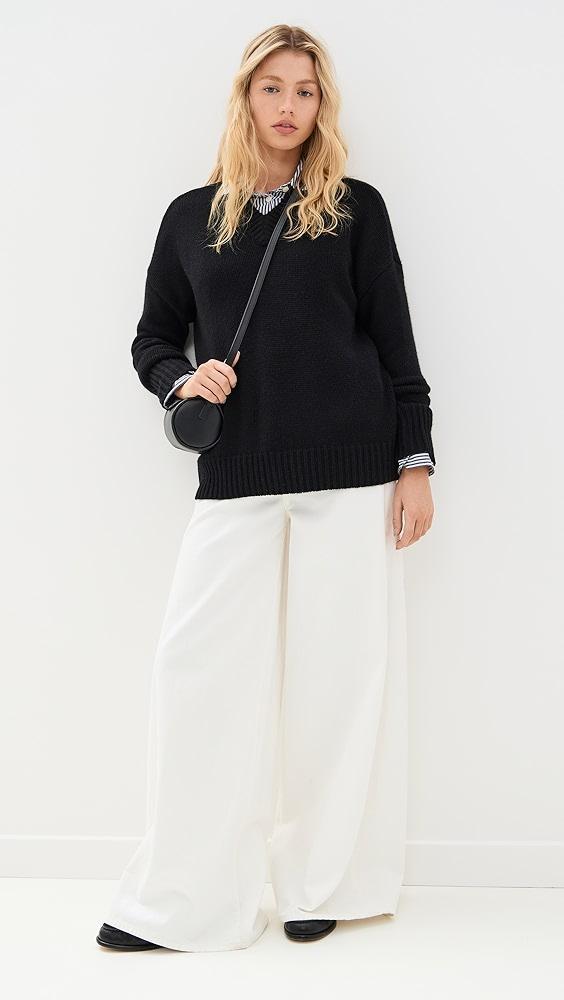 La Ligne Solid Marin V Neck Sweater | Shopbop Product Image