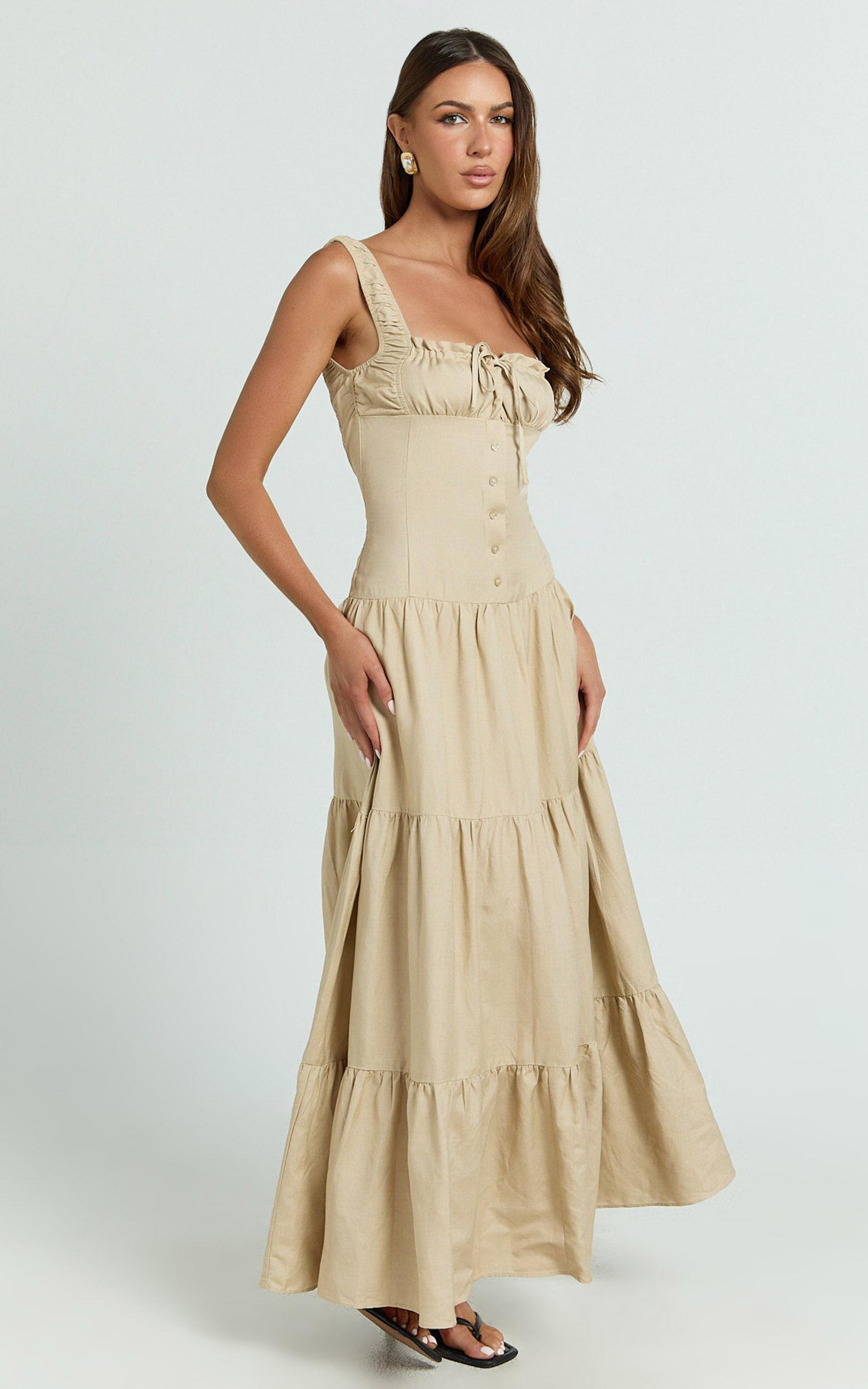 Lioness - Heart Shaped Maxi Dress in Deep Wheat Product Image