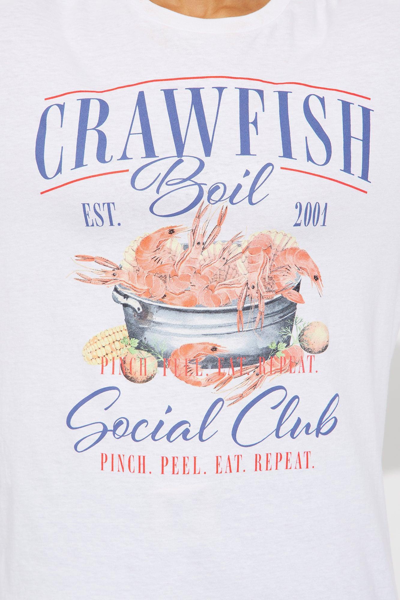 Crawfish Social Club Oversized Tee - White Female Product Image