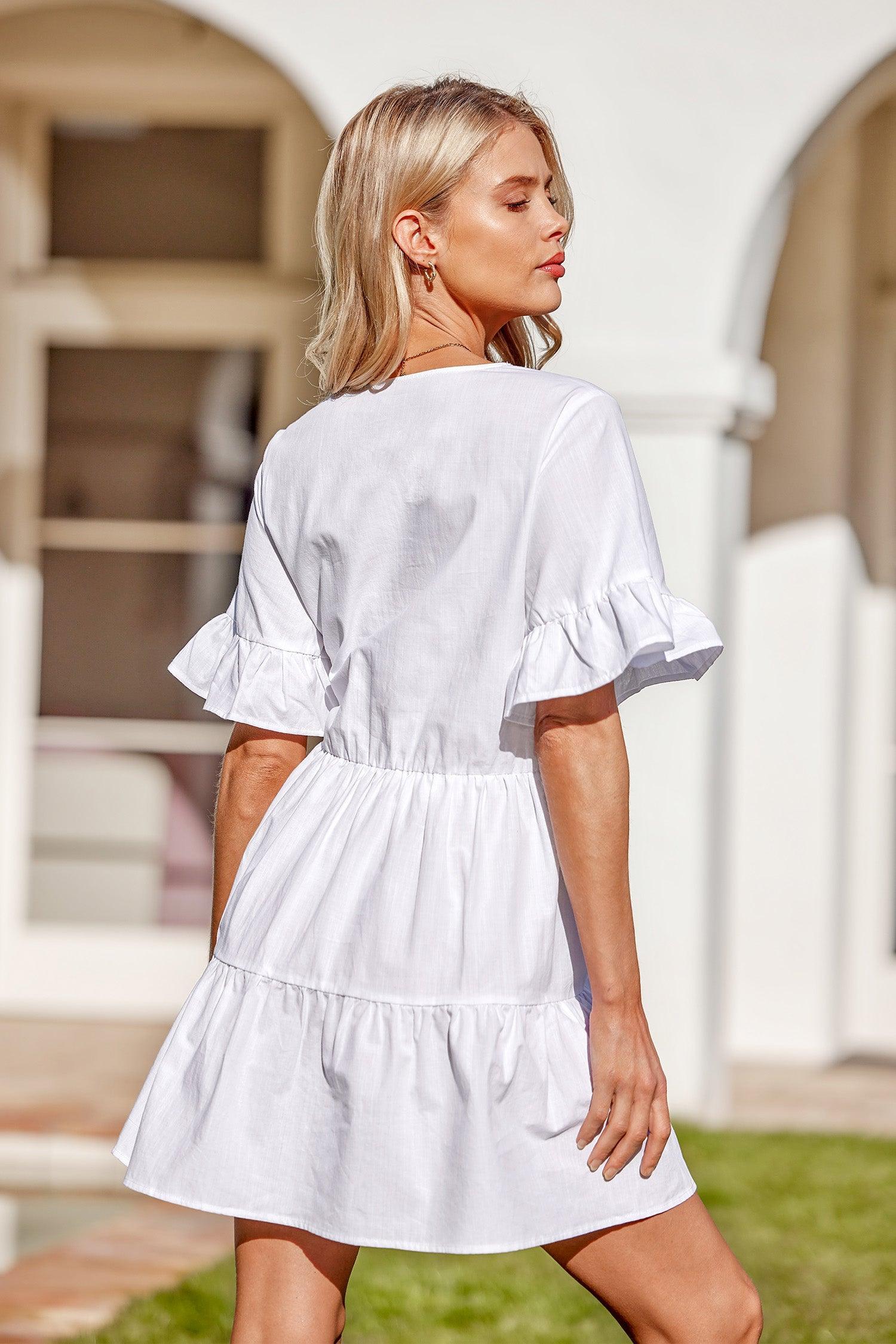 Azariah Ruffled Babydoll Dress Product Image