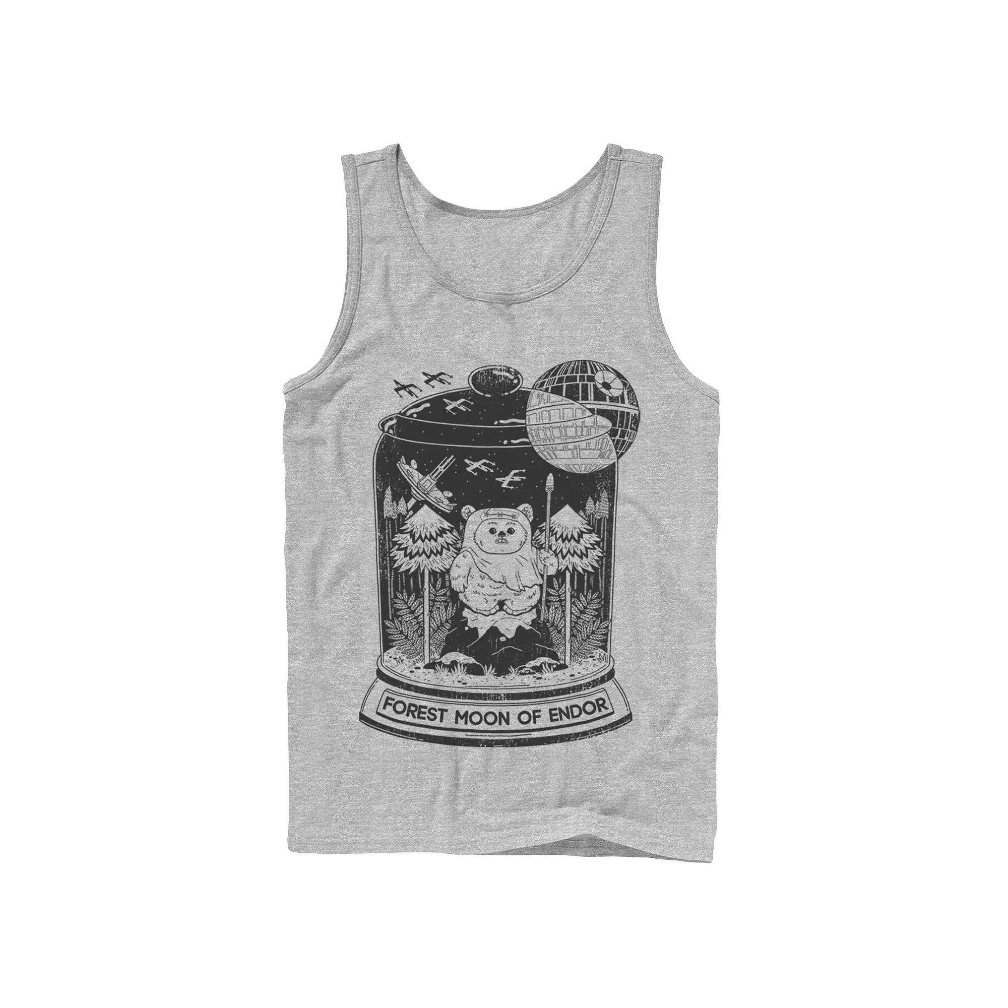 Men's Star Wars Ewok Terrarium Tank Top, Size: Large, Athletic Grey Product Image