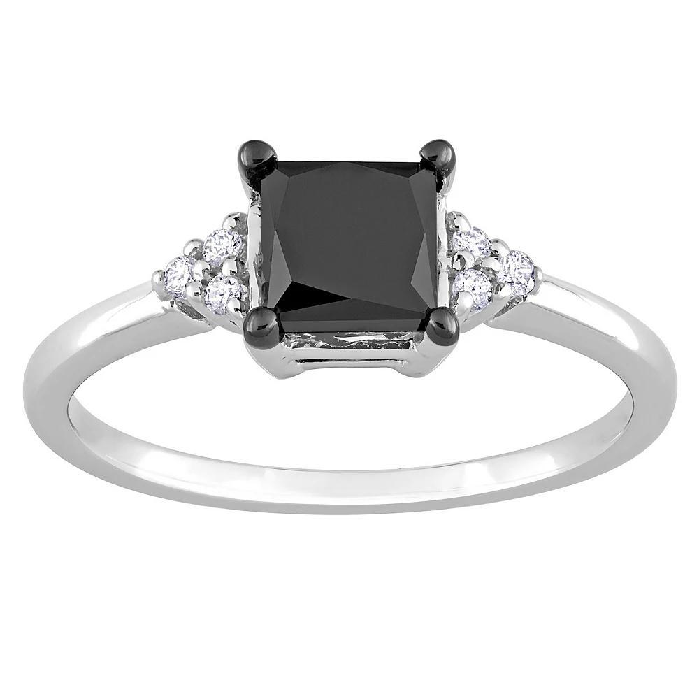 Stella Grace 14k White Gold 4/5 Carat T.W Black & White Diamond Engagement Ring, Women's, Size: 9.50, 14k Whgold Product Image