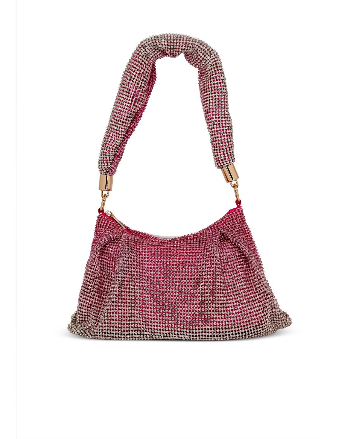 Womans Yara Ombre Crystal Mesh Slouchy Clutch Product Image