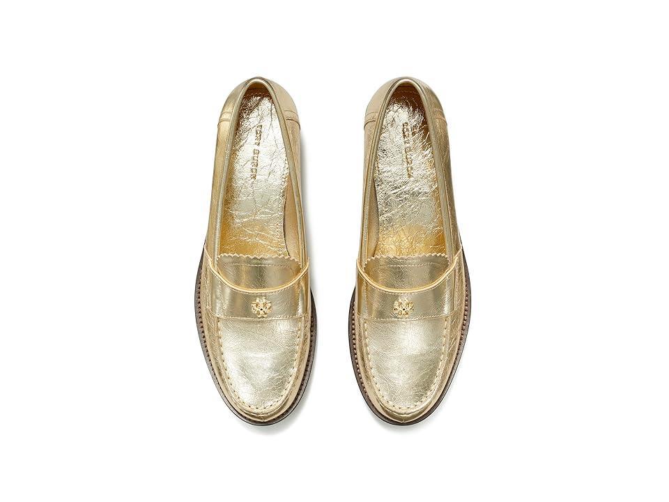 Womens Classic Metallic Leather Loafers Product Image