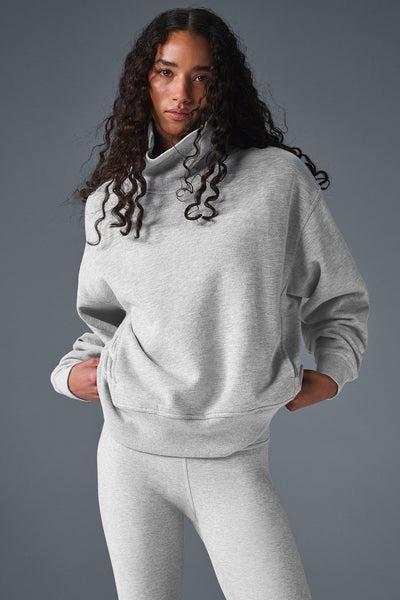 Hazy Mock Neck Pullover - Athletic Heather Grey Product Image