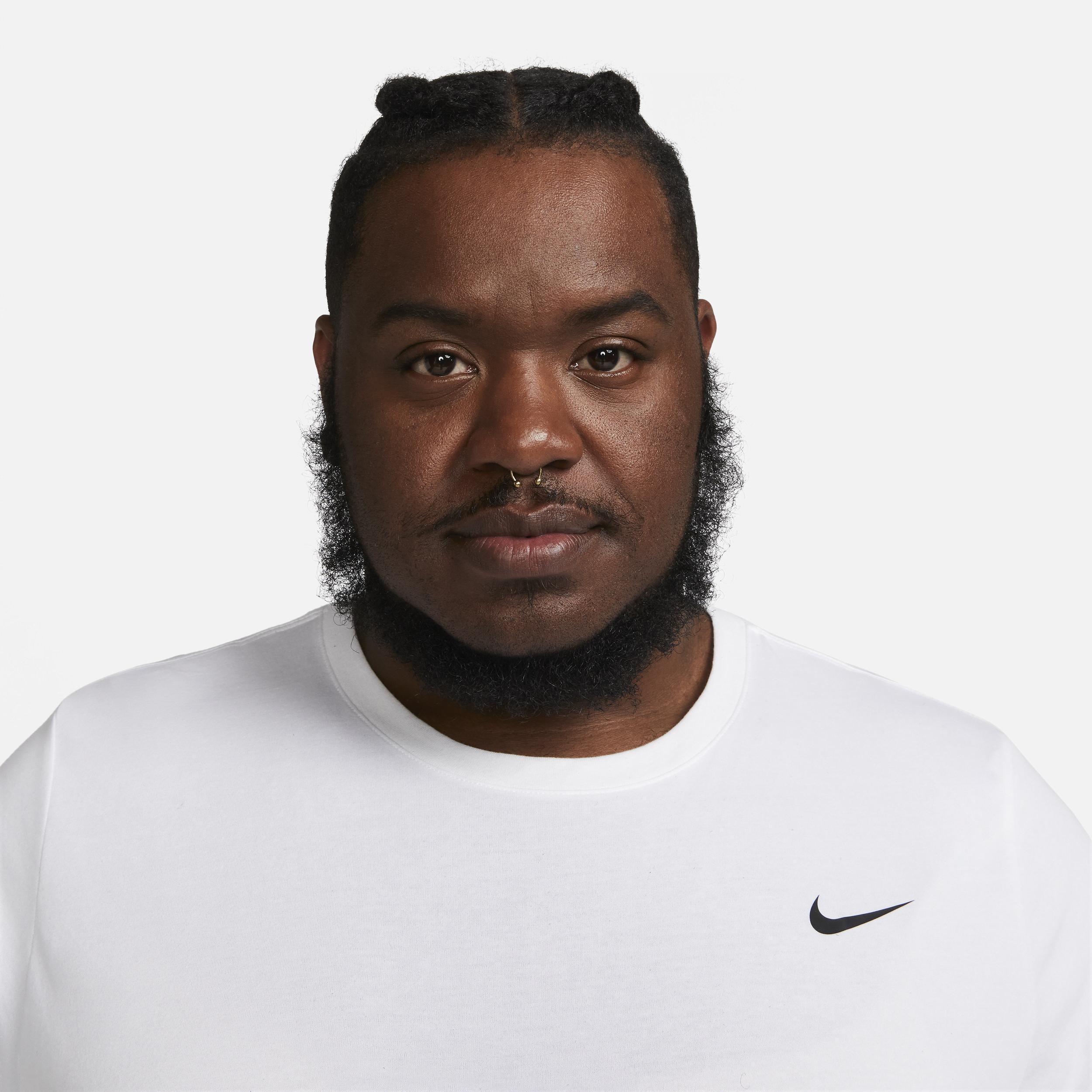 Men's Nike Dri-FIT Training Tee, Size: XXL, White Black Product Image