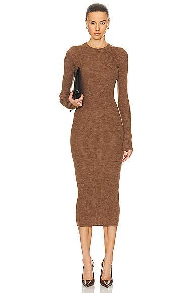 WARDROBE.NYC Ribbed Long Sleeve Dress Product Image