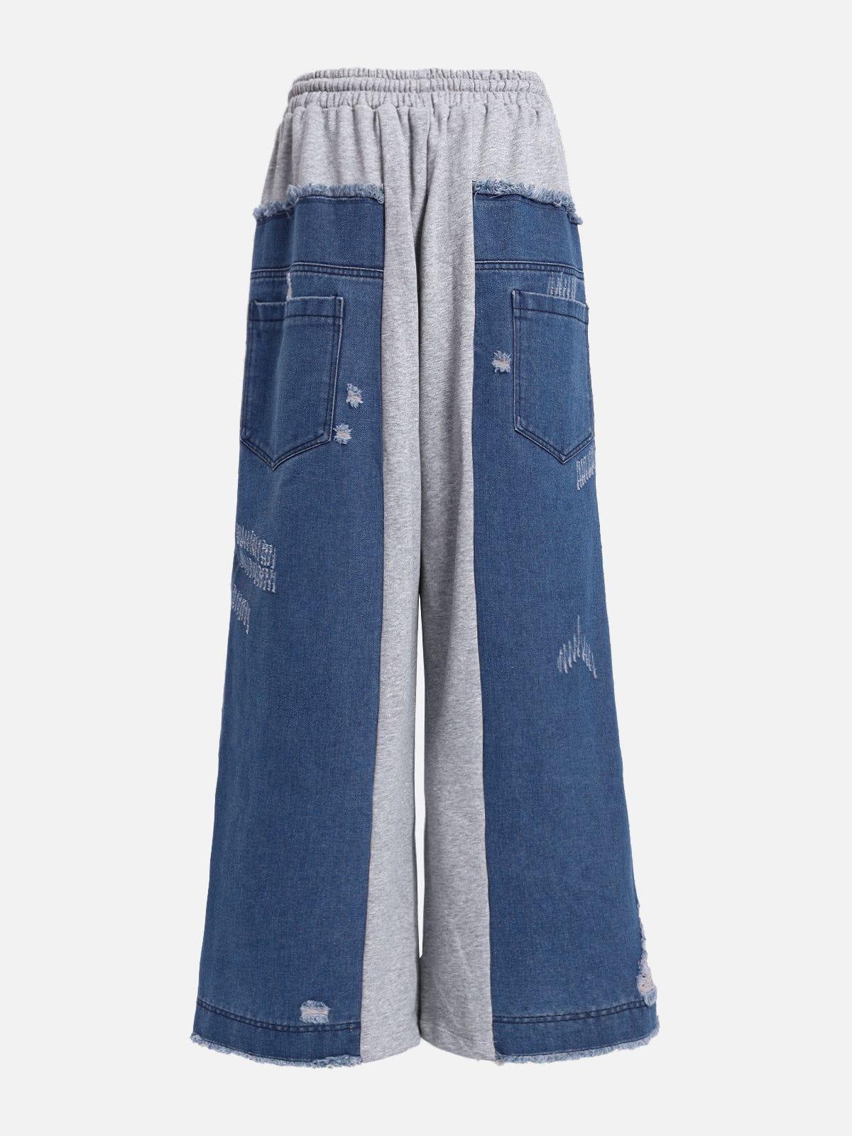 Aelfric Eden Denim Patchwork Sweatpants Product Image
