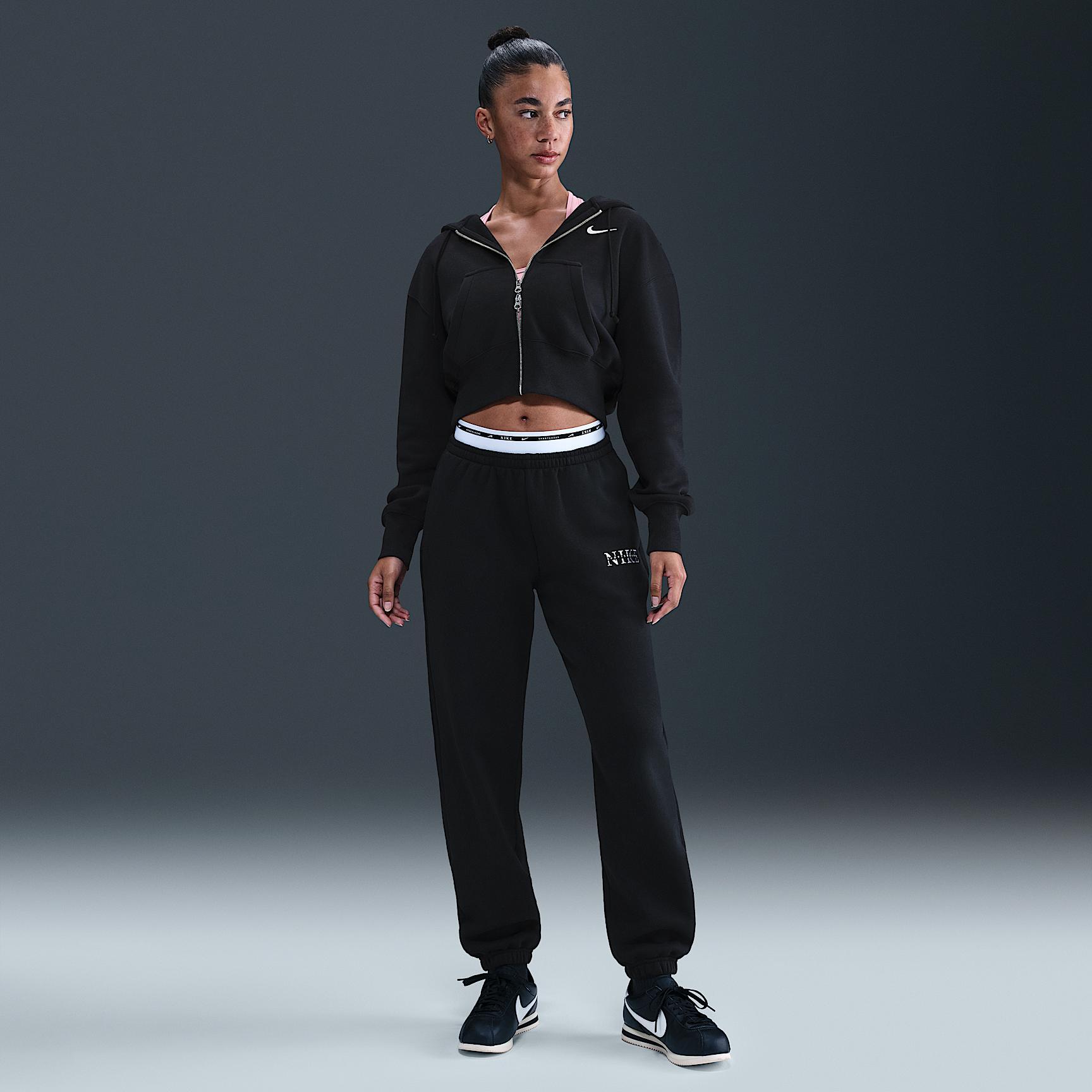 Women's Nike Sportswear Phoenix Fleece Loose Full-Zip Cropped Hoodie Product Image
