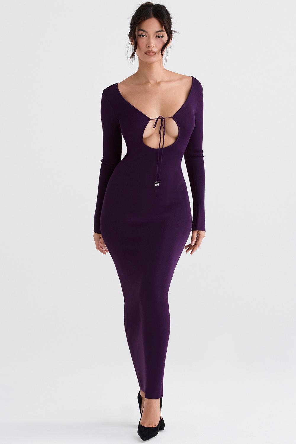 Teia Hot Pink Draped Corset Midi Dress Product Image