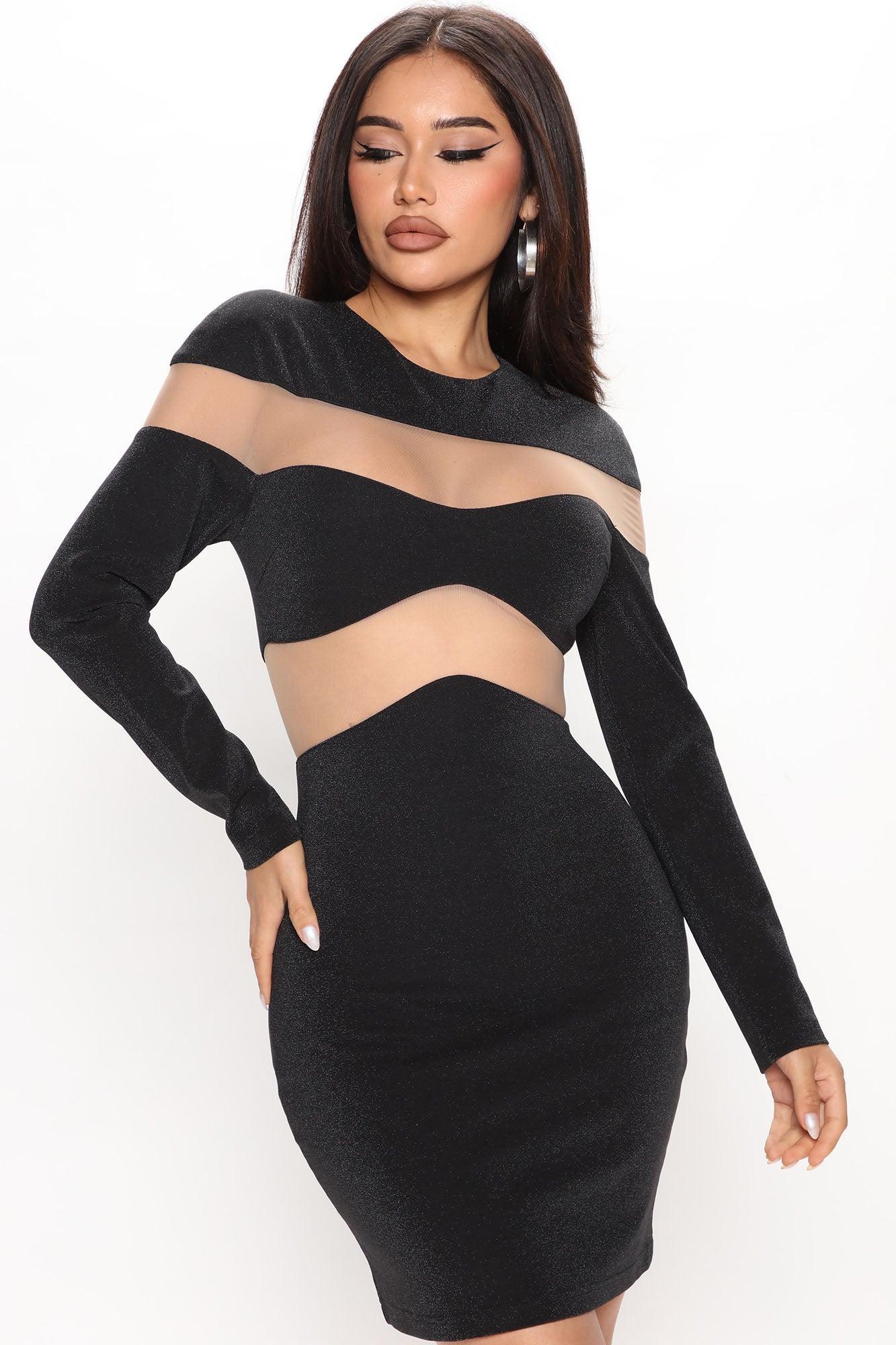 VIP Entry Mini Dress - Black Product Image