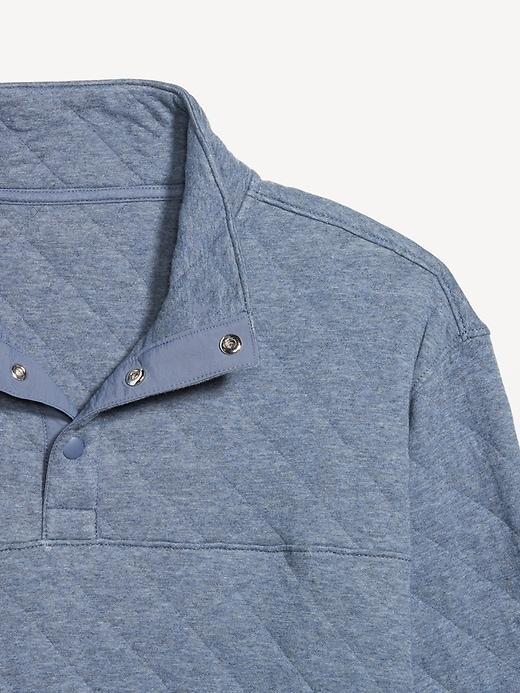 Quarter-Snap Quilted Fleece Sweatshirt Product Image