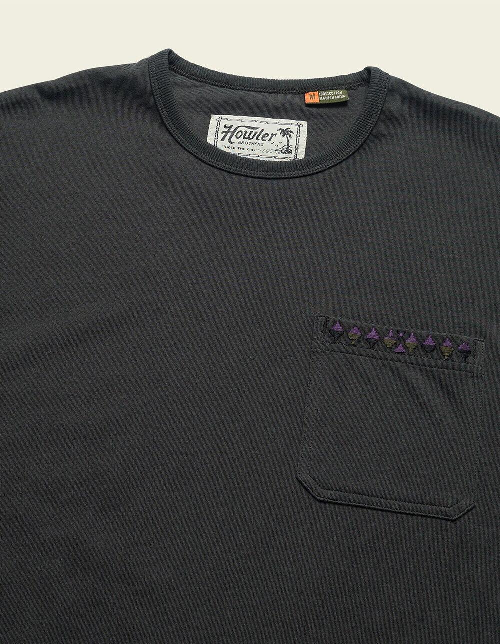 HOWLER BROTHERS Spectrum Mens Pocket Tee - OFF-BLACK Product Image