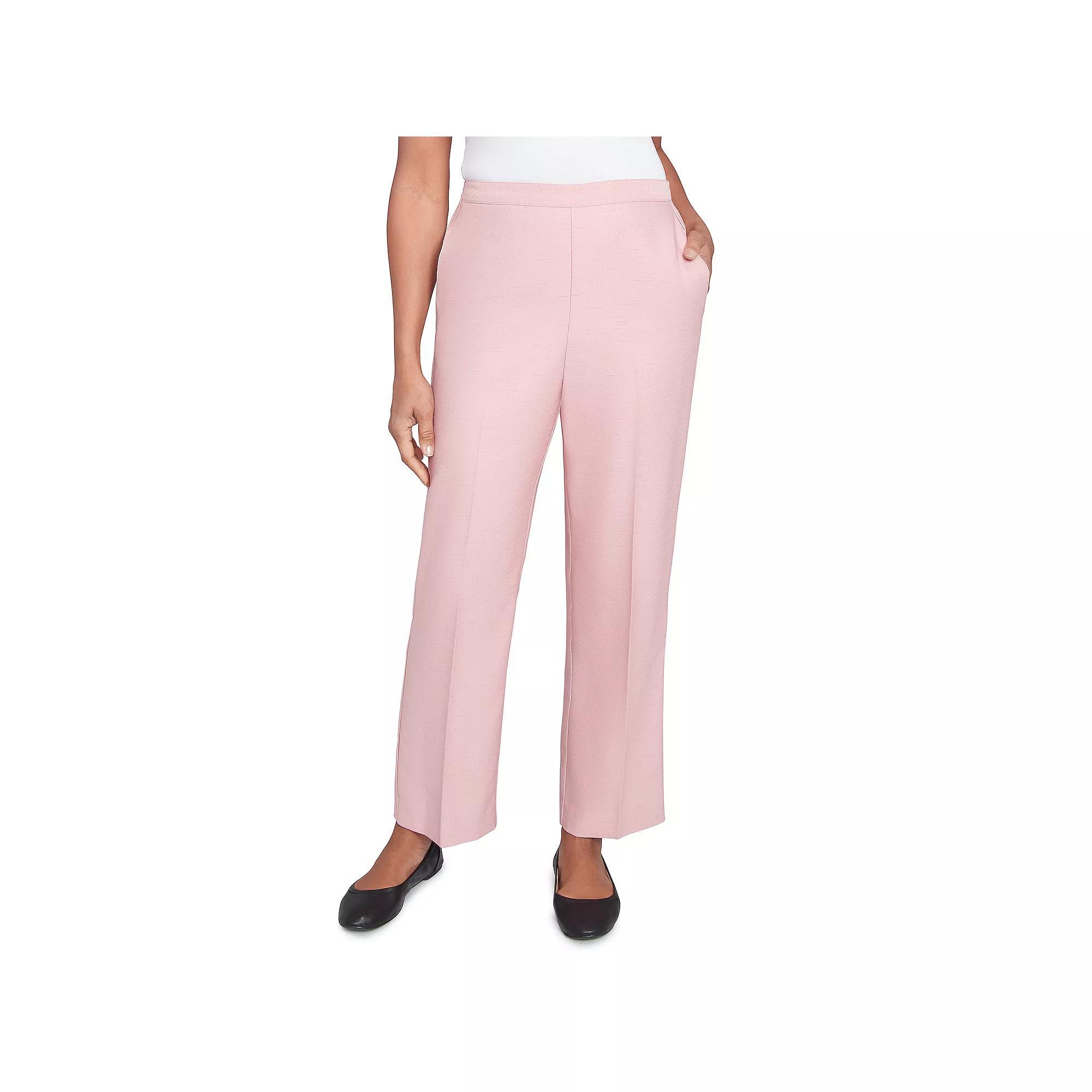 Women's Alfred Dunner Estate Pull-On Medium Length Pants, Size: 10, Pink Product Image