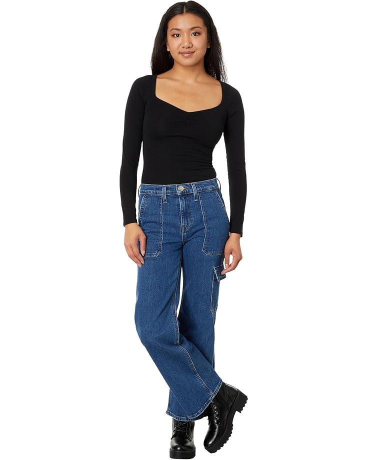 Meg High-Rise Fab Ab Wide Leg Raw Hem in Milestone Product Image