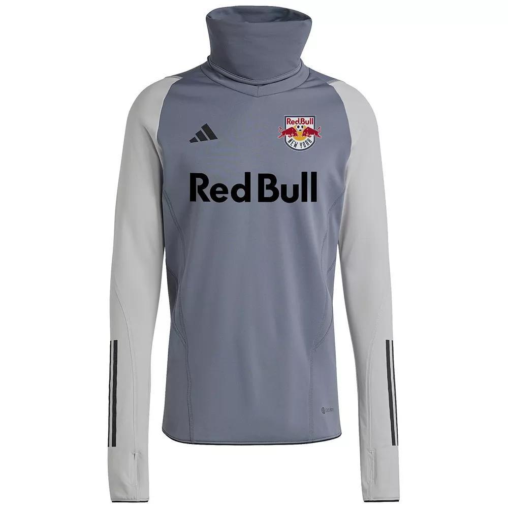 Mens adidas Gray New York Red Bulls Warm Raglan COLD.RDY Top Product Image
