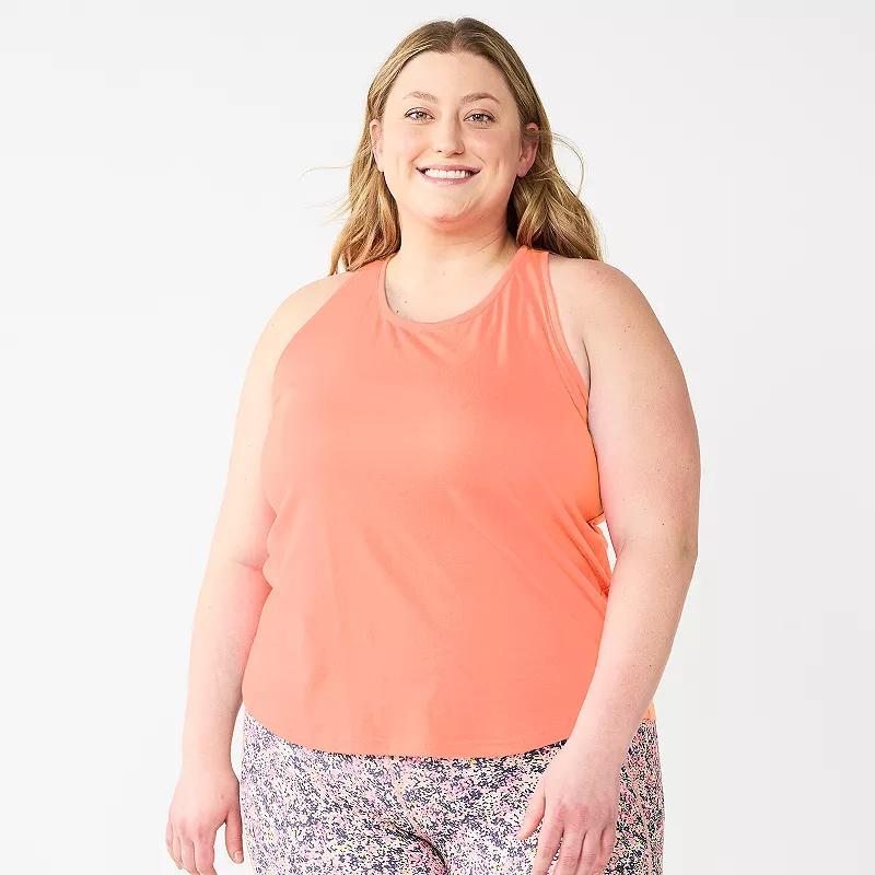 Plus Size Tek Gear Core V-Neck Tee, Womens Silver Boardwalk Product Image