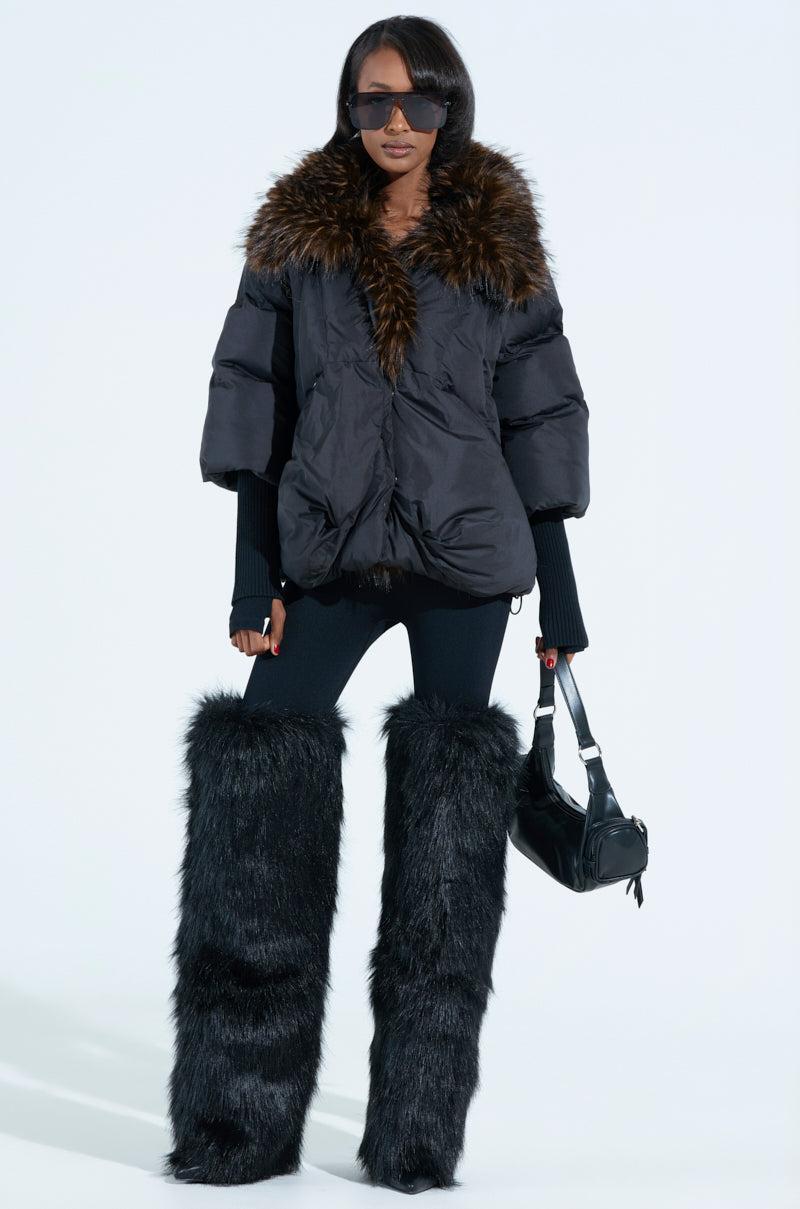 FIRESIDE FUR TRIM PUFFER Product Image