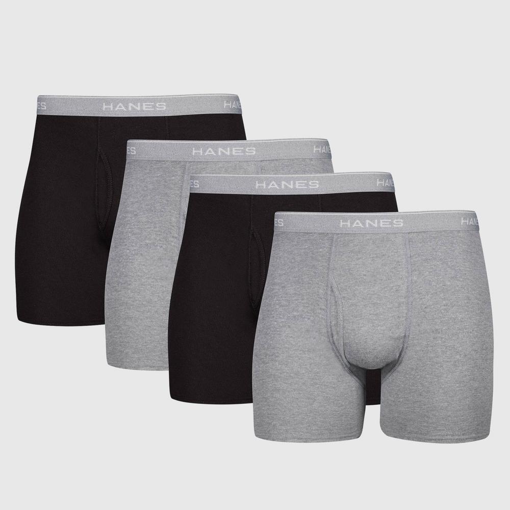Hanes Men's Boxer Briefs 5pk - RedGreen S: Tagless, Breathable, Moisture Wicking, Cotton Blend, Machine Washable Product Image