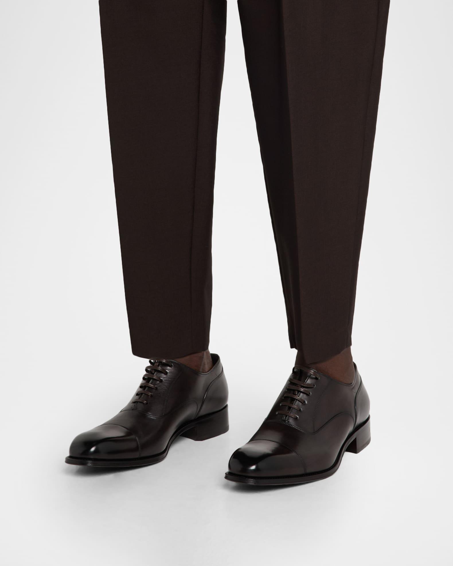 Men's Claydon Burnished Leather Derby Shoes Product Image