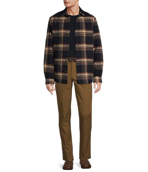 Roundtree & Yorke Long Sleeve Quilted Large Plaid Shirt Jacket Product Image