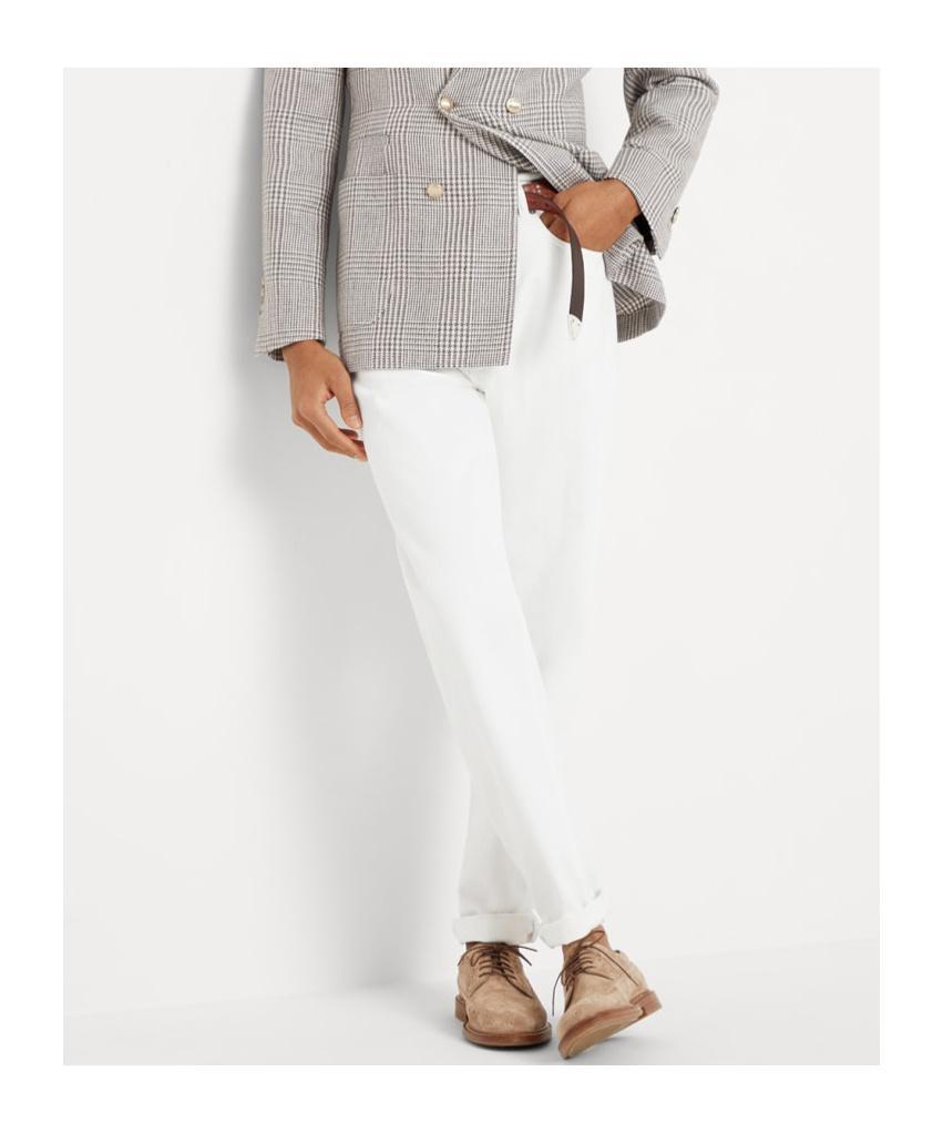 BRUNELLO CUCINELLI Belt-loop Jeans In White Product Image