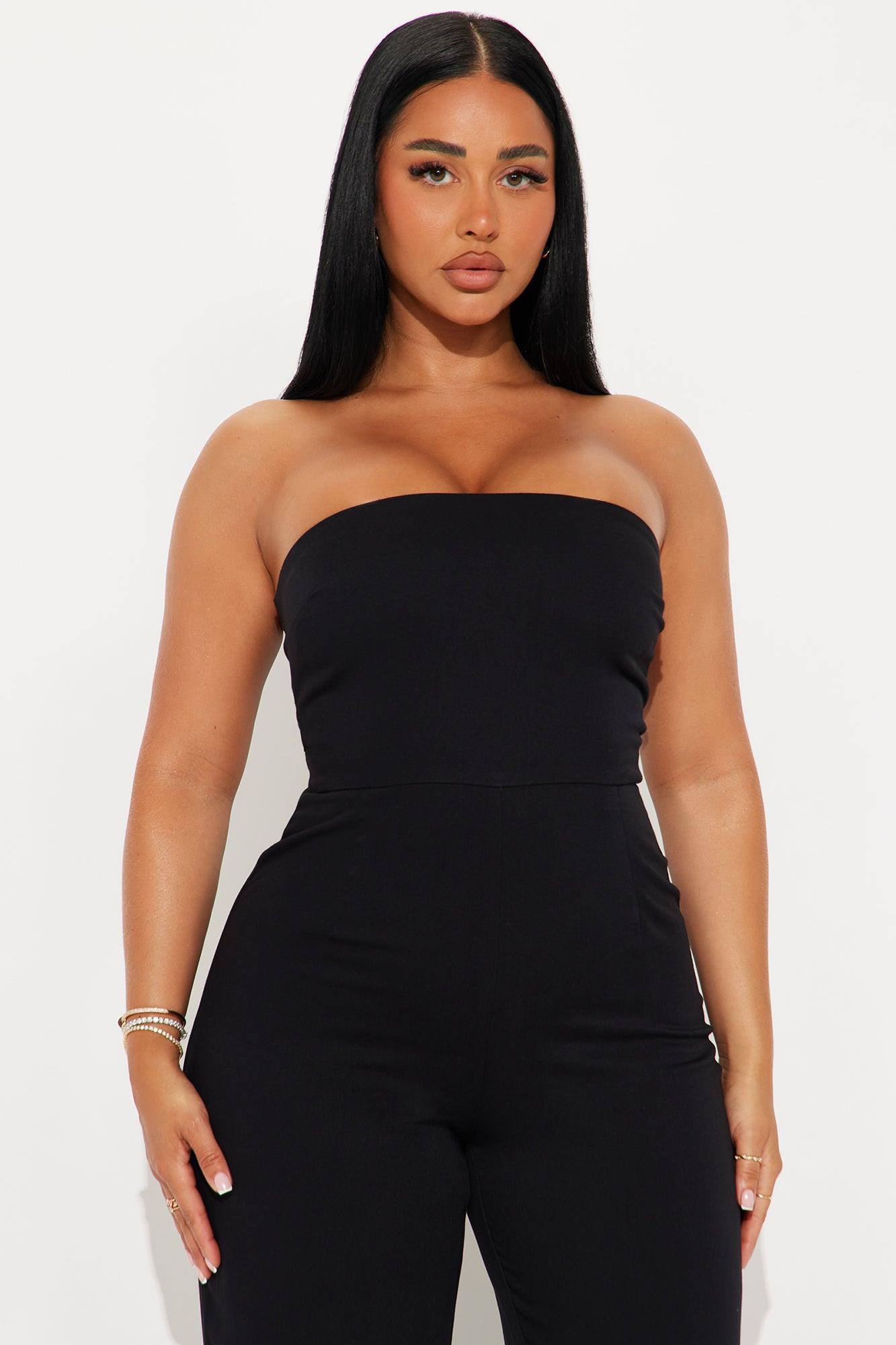 Ariana Wide Leg Jumpsuit - Black Product Image