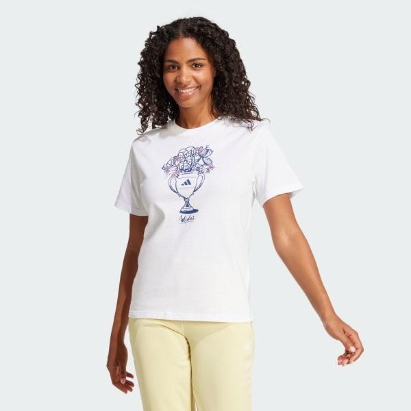 adidas Tech Illustrate Graphic Tee White S Womens Product Image