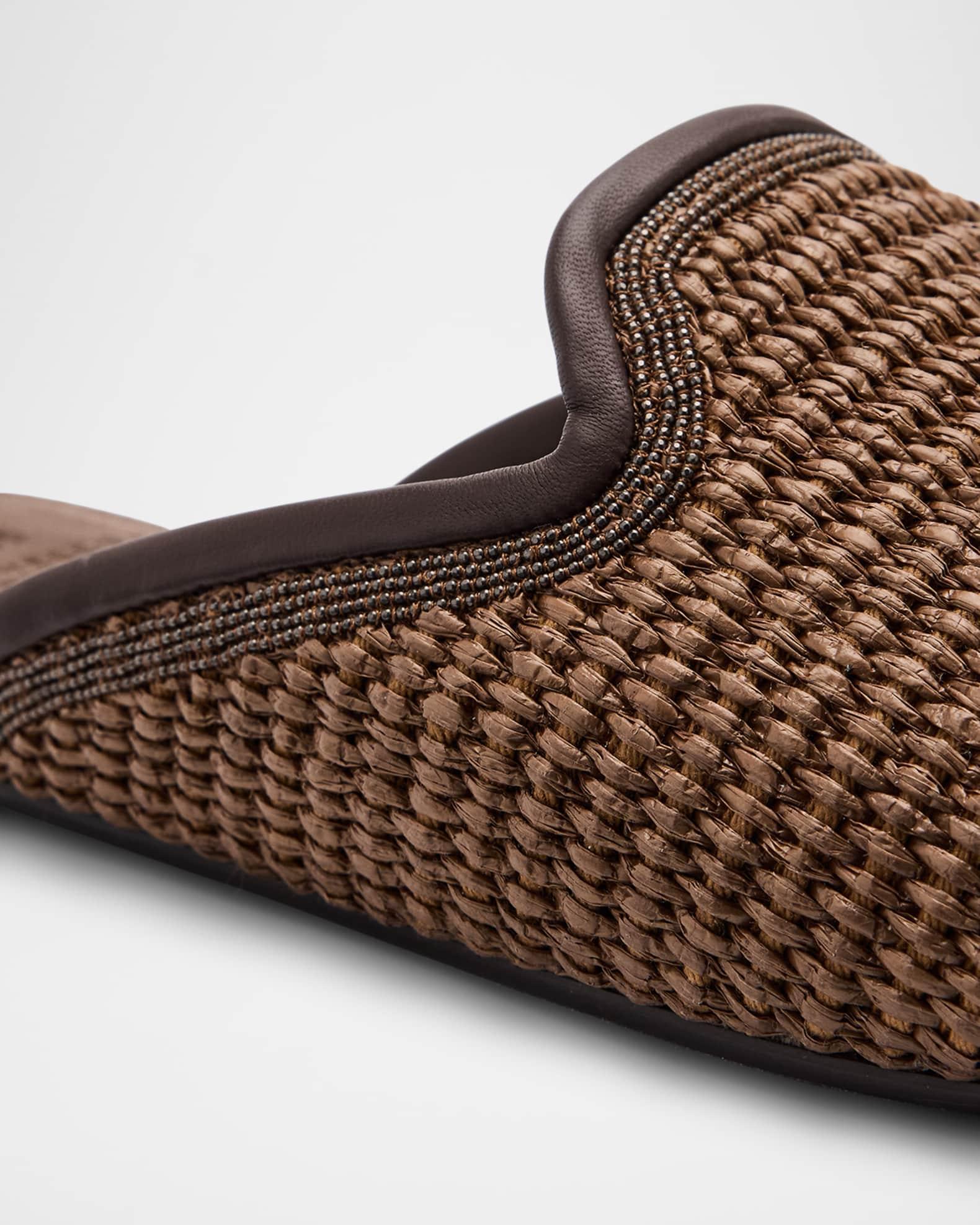 Raffia Monili Loafer Mules Product Image