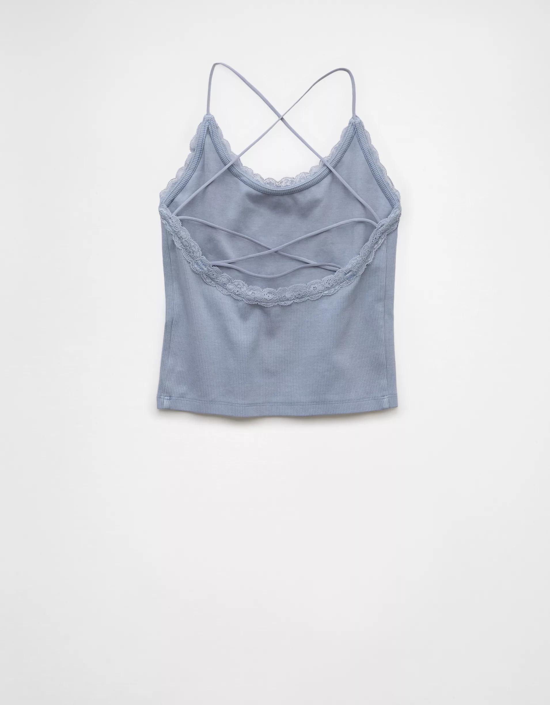AE Strappy Go Lucky Cropped Lace Tank Top Product Image